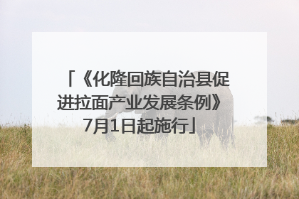 《化隆回族自治县促进拉面产业发展条例》7月1日起施行