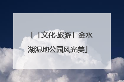 「文化·旅游」金水湖湿地公园风光美