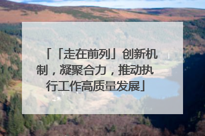 「走在前列」创新机制，凝聚合力，推动执行工作高质量发展