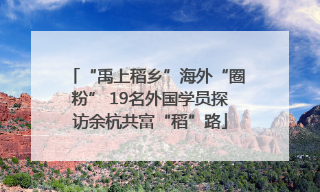“禹上稻乡”海外“圈粉” 19名外国学员探访余杭共富“稻”路
