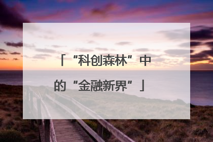 “科创森林”中的“金融新界”