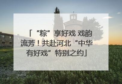 “粽”享好戏 戏韵流芳！共赴河北“中华有好戏”特别之约