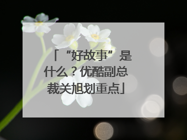 “好故事”是什么？优酷副总裁关旭划重点