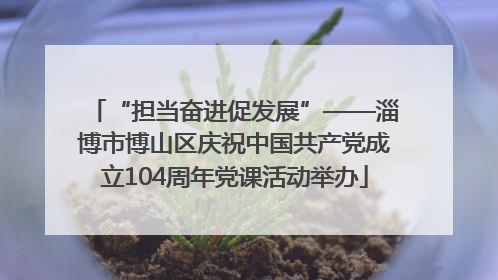 “担当奋进促发展”——淄博市博山区庆祝中国共产党成立104周年党课活动举办