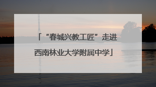“春城兴教工匠”走进西南林业大学附属中学