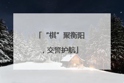 “棋”聚衡阳，交警护航