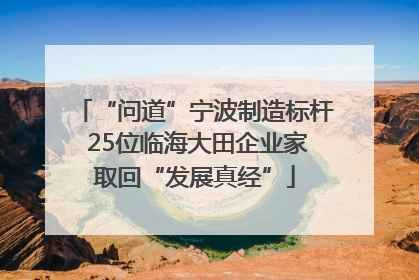 “问道”宁波制造标杆 25位临海大田企业家取回“发展真经”