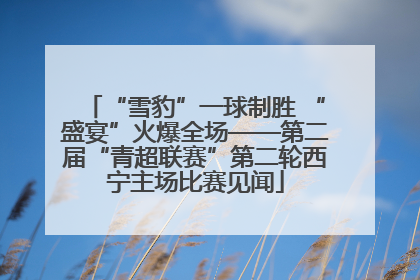 “雪豹”一球制胜 “盛宴”火爆全场——第二届“青超联赛”第二轮西宁主场比赛见闻