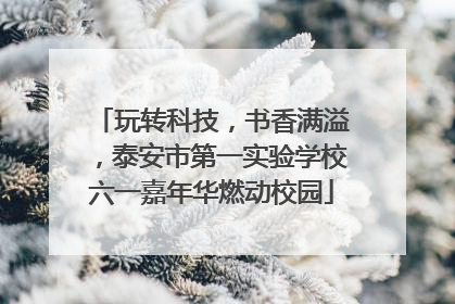 玩转科技，书香满溢，泰安市第一实验学校六一嘉年华燃动校园