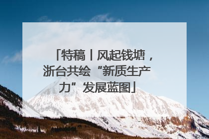 特稿丨风起钱塘，浙台共绘“新质生产力”发展蓝图
