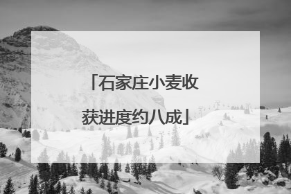 石家庄小麦收获进度约八成