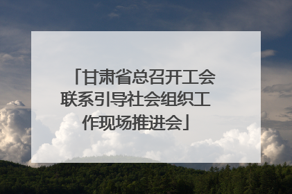 甘肃省总召开工会联系引导社会组织工作现场推进会
