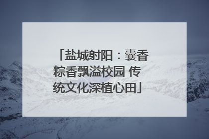 盐城射阳：囊香粽香飘溢校园 传统文化深植心田