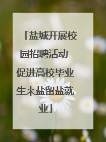 盐城开展校园招聘活动 促进高校毕业生来盐留盐就业