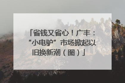 省钱又省心！广丰：“小电驴”市场掀起以旧换新潮（图）