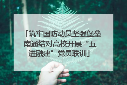筑牢国防动员坚强堡垒 南通结对高校开展“五进融建”党员联训