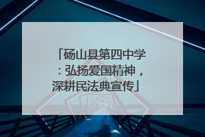 砀山县第四中学：弘扬爱国精神，深耕民法典宣传