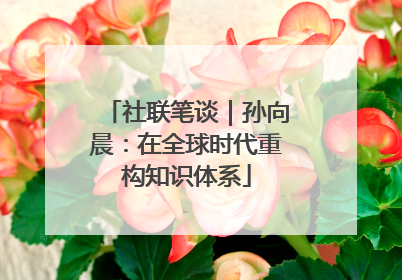 社联笔谈｜孙向晨：在全球时代重构知识体系