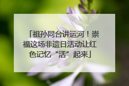 祖孙同台讲运河！崇福这场非遗日活动让红色记忆“活”起来