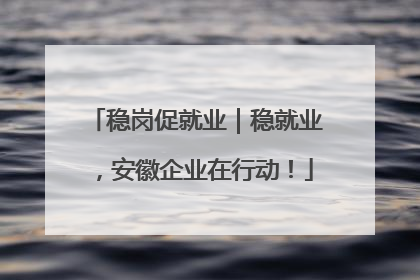 稳岗促就业｜稳就业，安徽企业在行动！