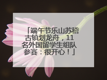 端午节乐山苏稽古镇划龙舟，11名外国留学生组队参赛：很开心！