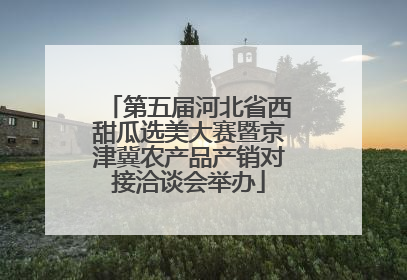 第五届河北省西甜瓜选美大赛暨京津冀农产品产销对接洽谈会举办