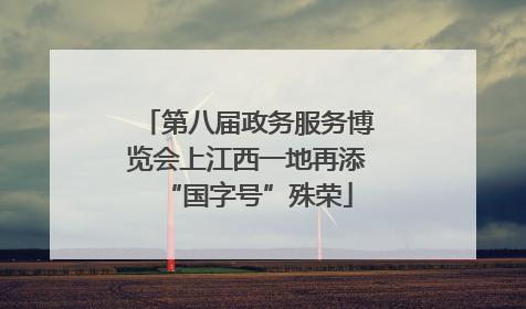 第八届政务服务博览会上江西一地再添“国字号”殊荣