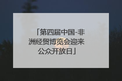 第四届中国-非洲经贸博览会迎来公众开放日