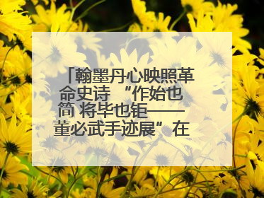 翰墨丹心映照革命史诗 “作始也简 将毕也钜——董必武手迹展”在福州开幕