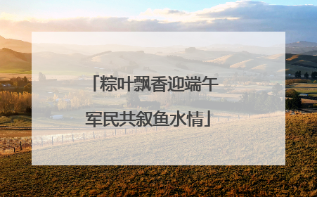 粽叶飘香迎端午 军民共叙鱼水情