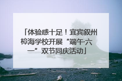 体验感十足!宜宾叙州樟海学校开展“端午·六一”双节同庆活动