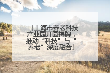 上海市养老科技产业园开园揭牌，推动“科技”与“养老”深度融合