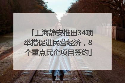 上海静安推出34项举措促进民营经济，8个重点民企项目签约