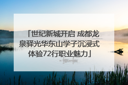 世纪新城开启 成都龙泉驿光华东山学子沉浸式体验72行职业魅力