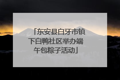 东安县白牙市镇下白鸭社区举办端午包粽子活动