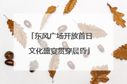 东风广场开放首日 文化盛宴贯穿晨昏