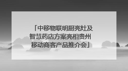 中移物联明厨亮灶及智慧药店方案亮相贵州移动商客产品推介会
