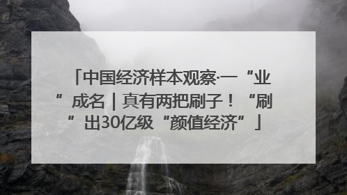 中国经济样本观察·一“业”成名｜真有两把刷子！“刷”出30亿级“颜值经济”