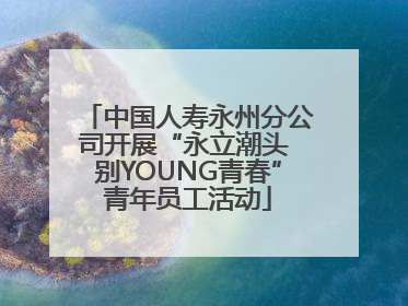 中国人寿永州分公司开展“永立潮头 别YOUNG青春”青年员工活动