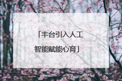 丰台引入人工智能赋能心育