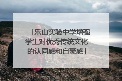 乐山实验中学增强学生对优秀传统文化的认同感和自豪感