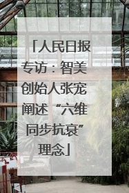 人民日报专访：智美创始人张宠阐述“六维同步抗衰”理念