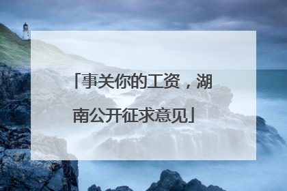事关你的工资，湖南公开征求意见
