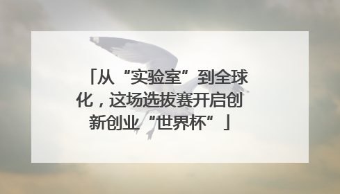 从“实验室”到全球化，这场选拔赛开启创新创业“世界杯”