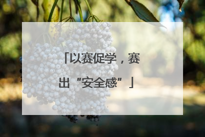 以赛促学，赛出“安全感”