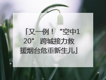又一例！“空中120” 跨城接力救援烟台危重新生儿