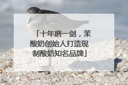 十年磨一剑，茉酸奶创始人打造现制酸奶知名品牌
