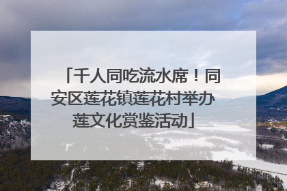 千人同吃流水席！同安区莲花镇莲花村举办莲文化赏鉴活动