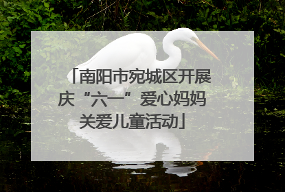 南阳市宛城区开展庆“六一”爱心妈妈关爱儿童活动