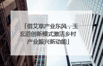 借艾草产业东风，玉玄道创新模式激活乡村产业振兴新动能